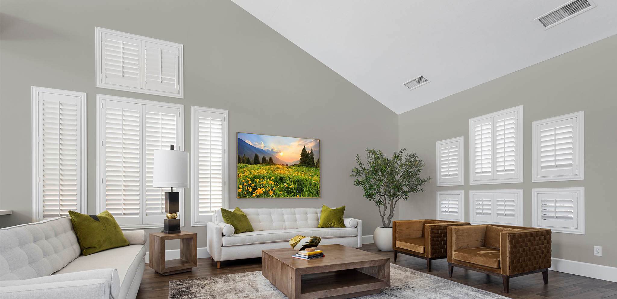 Shutters in a Denver living room
