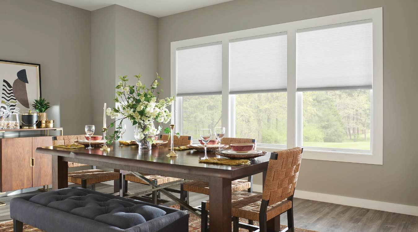 Cell shades in Denver kitchen