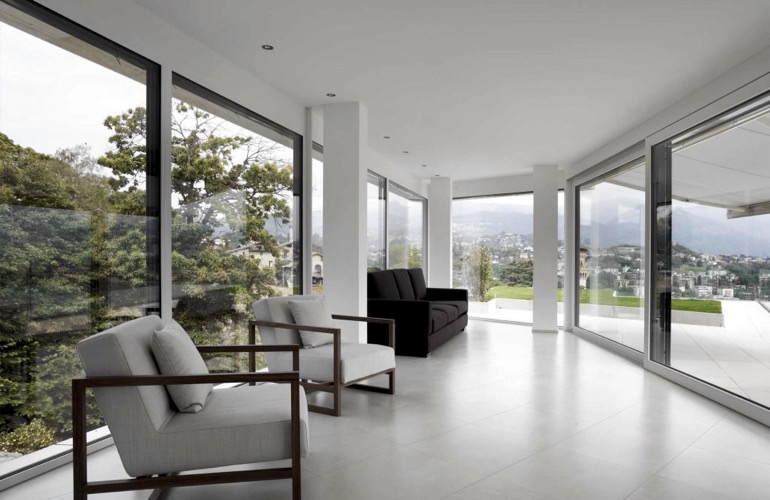 Window Film For A Contemporary Room In Denver Contemporary room with window film